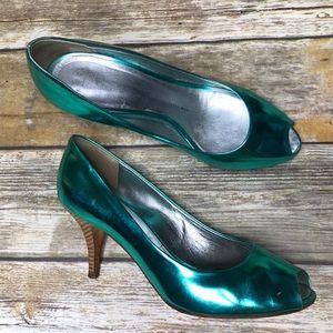 Giuseppe Zanotti Chrome Sea Green Heels🦎